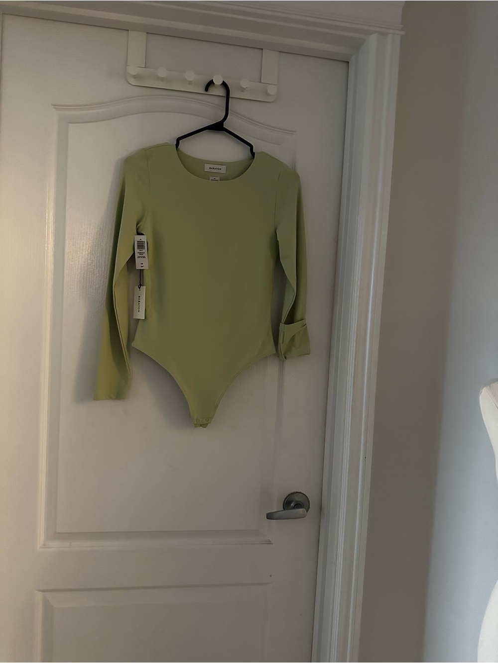 Aritzia Long Sleeve One-Piece Bodysuit in Light Green